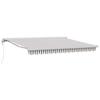 Retractable Awning Light Grey and White 300 X 250 Cm