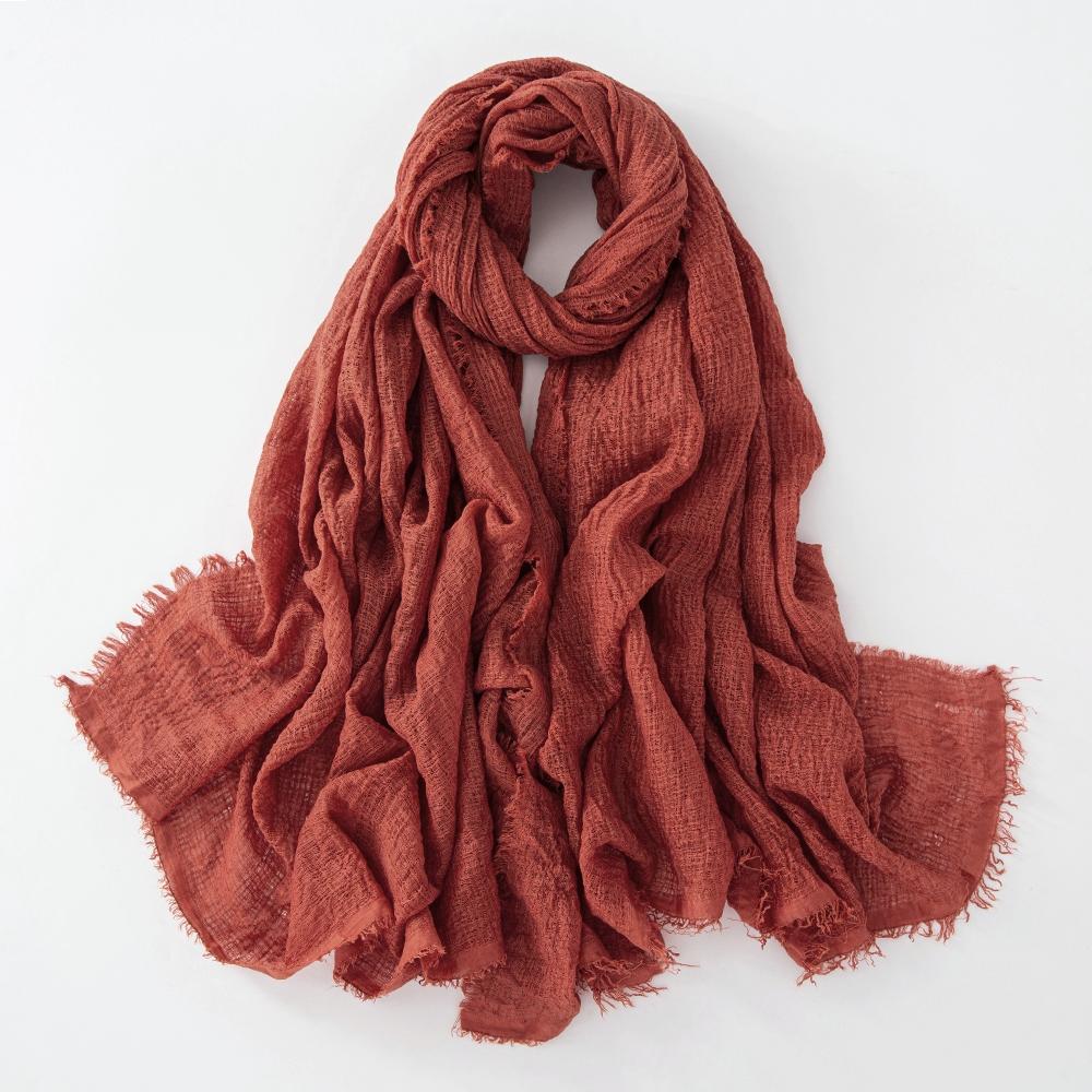47 Colors Winter Hijab Fluffy Cotton Polyester Scarf Soft Pashmina Warm Neck Wrap Women Plain Fashion Cosy Shawl Shemagh