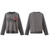 Mens Irregular Striped Long Sleeve T-Shirt Loose Retro Streetwear Casual Round Neck Top