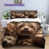 Yorkshire Terrier Pattern Bedding Home Decoration Birthday Gift (1 * Duvet Cover + 2 * Pillowcase, Without Core)