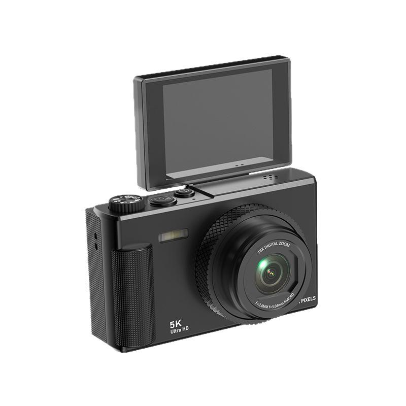 Retro 5K Mirrorless Digital Camera with Flip Screen and CCD Sensor for Students