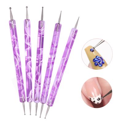 Acrylic Art Crystal Dotting Tools Professional Nail Brushes Set Pen Heads Point Drill Pens DIY Nail Art Tool