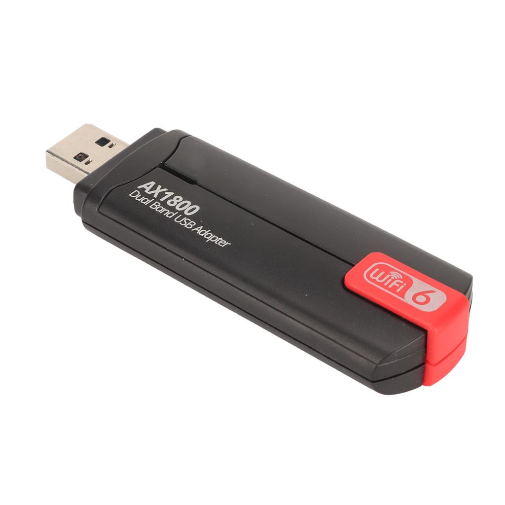 1800Mbps Dual Band WiFi Adapter with Dual 3dbi Antennas 2.4GHz 5GHz USB3.0 Interface WiFi 6 Adapter for PC Laptops