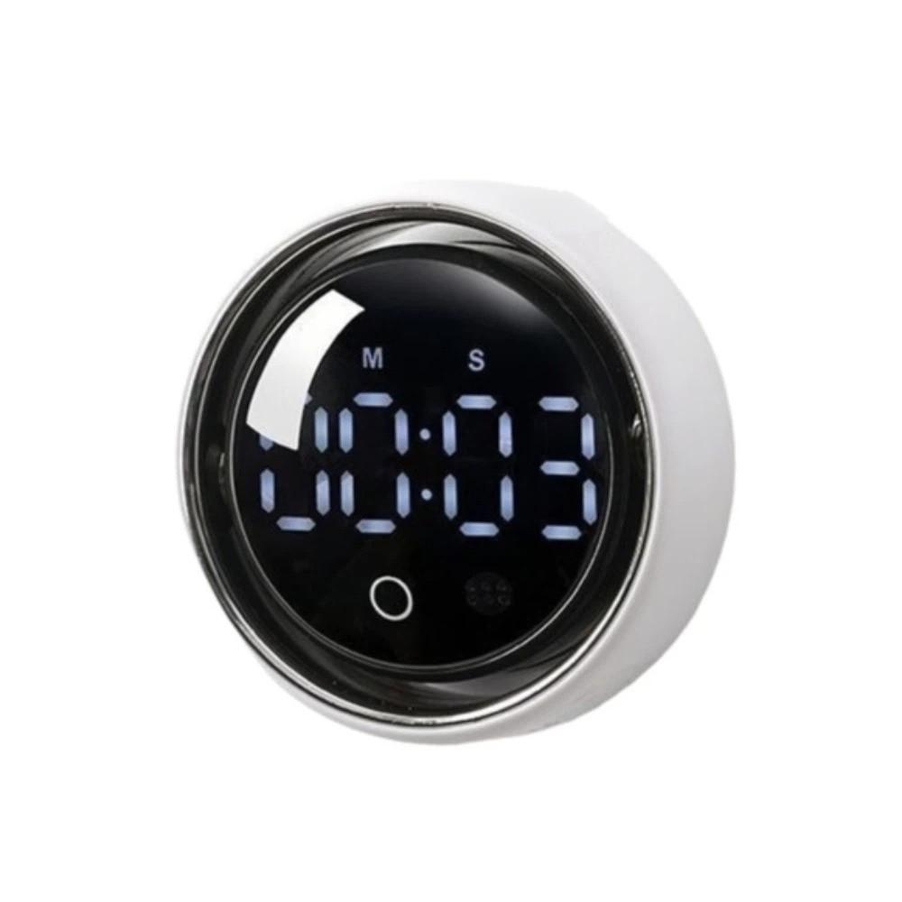 Round Digital Timer Voice Controlled Intelligent Voice Timer Rotary Timer  Laboratory белый