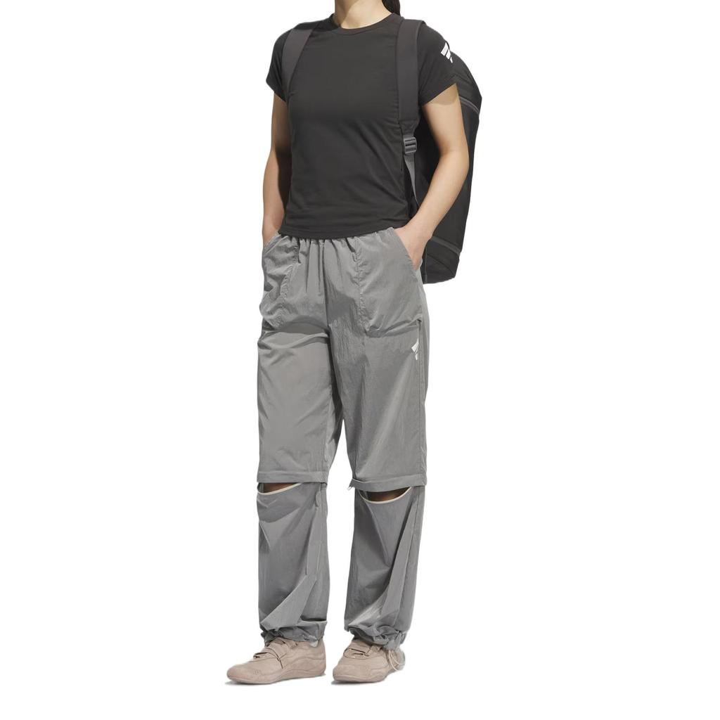 Adidas FOS Series Comfortable Elastic Waist Solid Color Sports Long Pants Women Bottoms Miracle-Bauxite-Brown KC3779