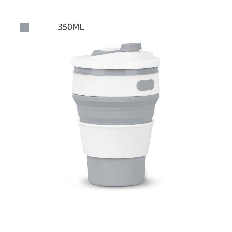 Silica Gel 350ML Coffee Mugs Travel Collapsible Silicone Cup Folding Water Cups BPA Food Grade Drinking Ware Mug Tea
