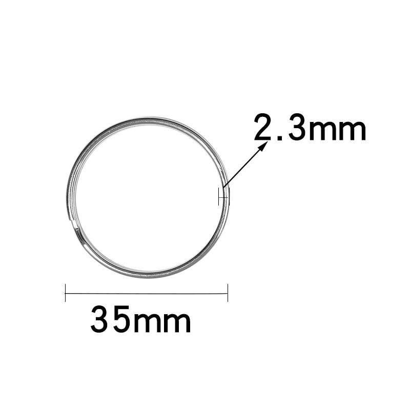 10-50pcs/lot 12-50mm Metal Keyring Round Split Key Ring For Jewelry Making DIY Crafts Keychain Key Holder Connector Accessories