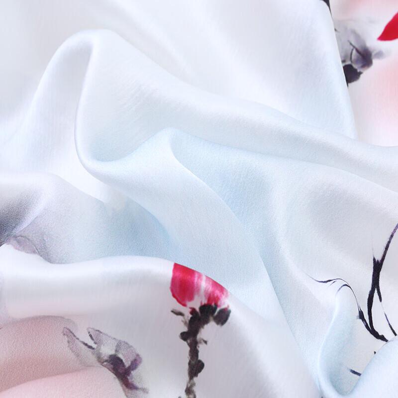 Hengyuanxiang Silk Crepe Satin Square Scarf