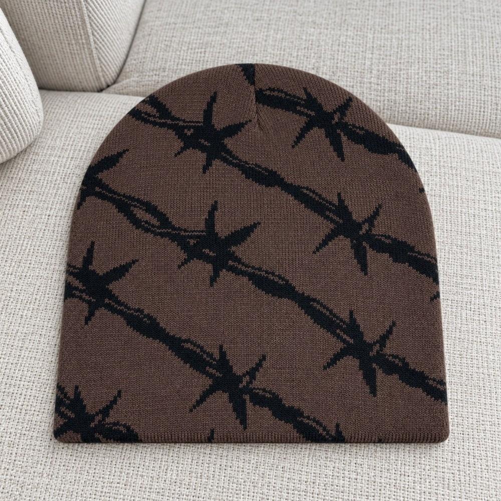 Warm Winter Skull Cap Thickened Knitted Hat Streetwear Double Layer Knit Beanie Outdoor