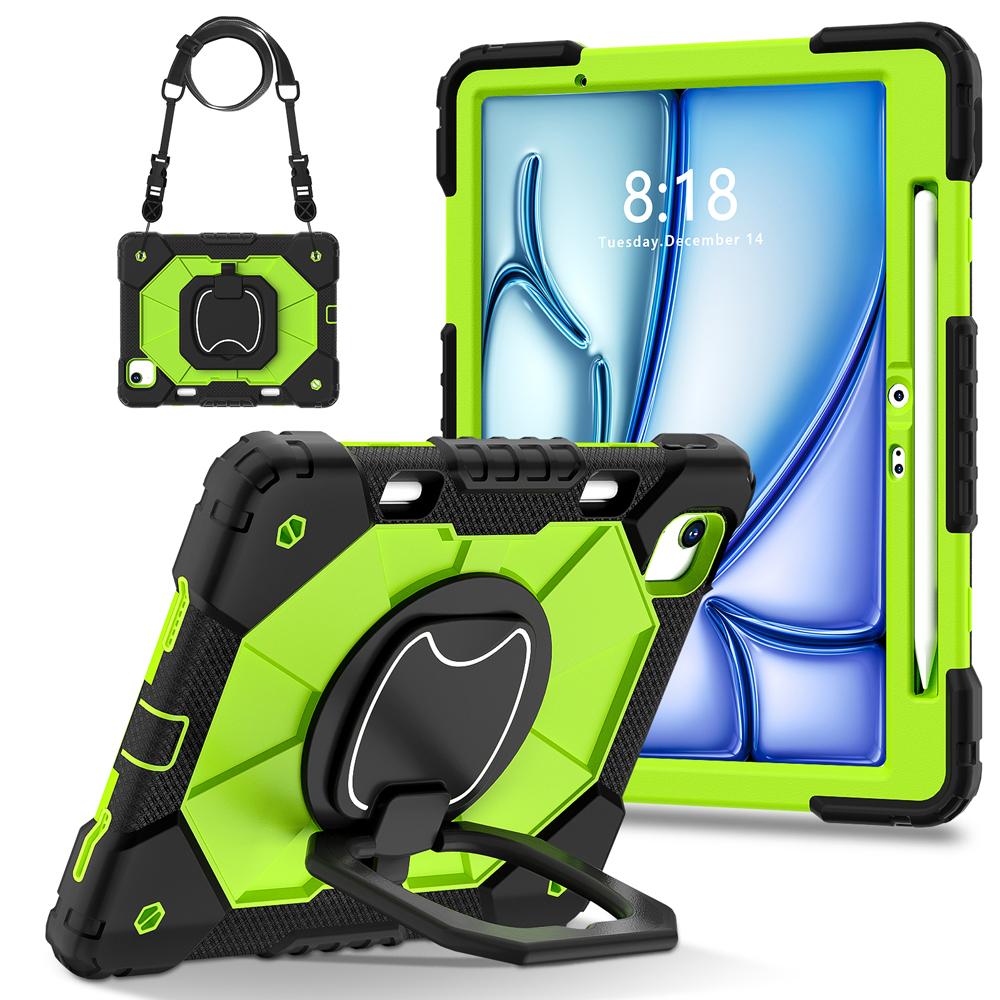 Portable Stand Tablet Cases for 11.0  IPad Air 11/Air11 2025/2026 Case A3266/A3267/A2902 A2899 Cover Rotating Silicone PC Shell for iPad Air11 2024