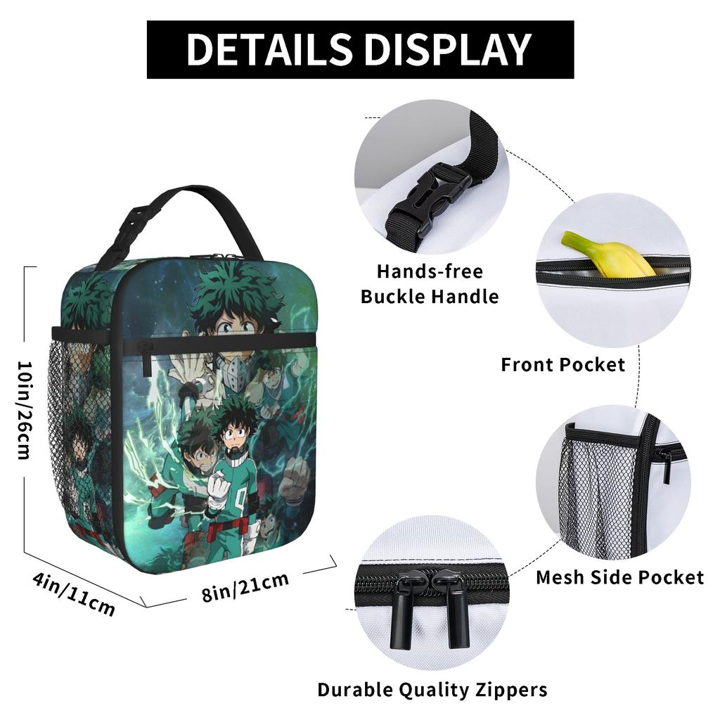 MHA Insulated Lunch Bags Cooler Bag Reusable,Lunch Container  Portable Tote Lunch Box Men Women Work  Outdoor