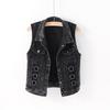 Gilet in Denim da Donna Primavera Slim Vintage Taglie Forti Giacca Corta Casual Senza Maniche Gilet Femminile Capispalla Top
