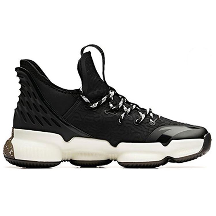 New Anta GRAND AIR 2 Anti-Slip Wear-Resistant Low-Top Basketball Shoes Black White 91931180-2