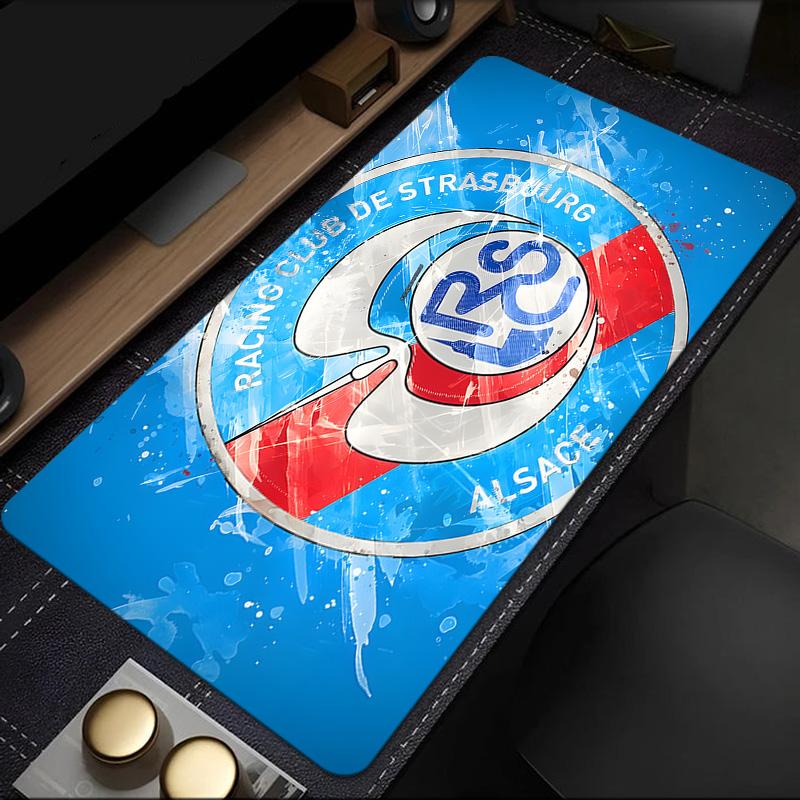 Racing Club Strasbourg Crest Mouse Pad, Rubber Base, Mouse Pad for Gamers and Office Use, Gaming Desk , Easy To Clean Mat Christmas fan gifts