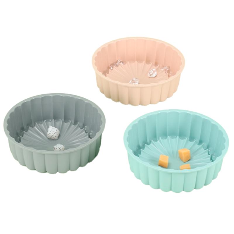 Promotion! 3PC Silicone Cake Pan Multi-Functional Round High Temperature Resistant DIY Baking Mold Durable