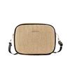 Simple and fashionable women's bags, small fresh woven crossbody shoulder small square bag, mini mobile phone bag.