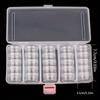 25 pezzi/set scatola per attrezzature per nail art in plastica trasparente trasparente, scatola di immagazzinaggio per nail art con paillettes glitterate, forniture per nail art