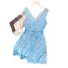 Spicy Girl Fresh Floral A-line Slimming Vest Dress for Women - 2025 Summer Collection