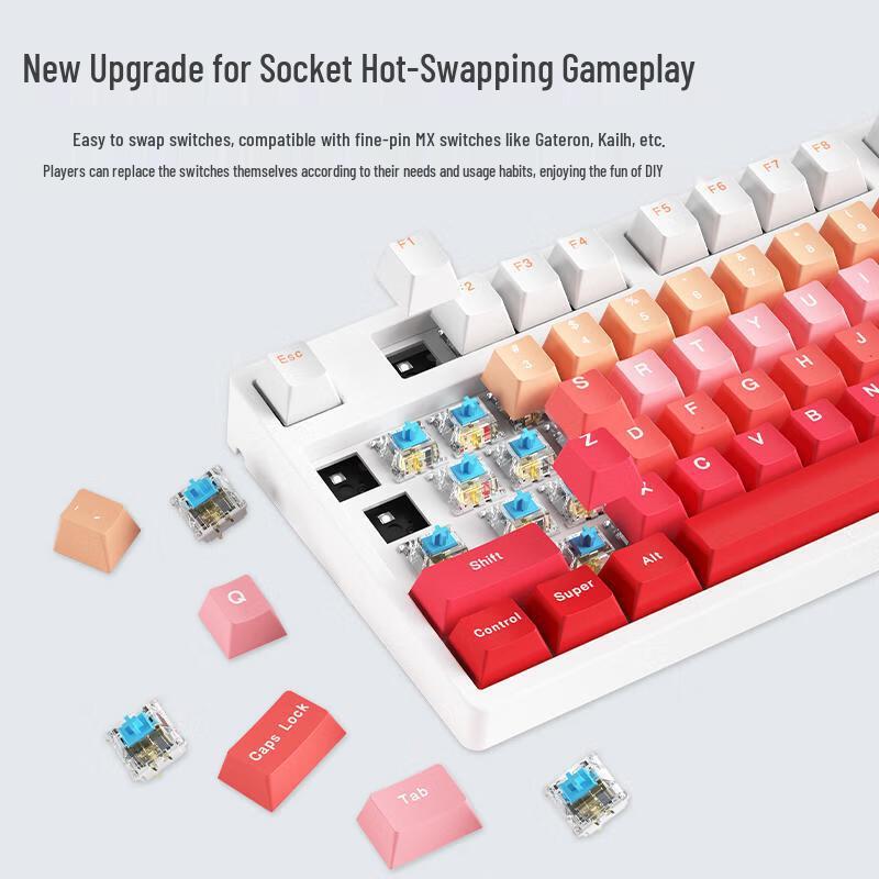 OLOEY Gradient 104-Key Wired Gaming Mechanical Keyboard