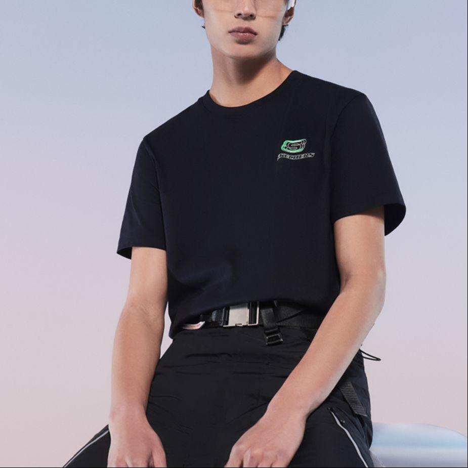 Skechers T Shirt Unisex Carbon Black L223U046-0018