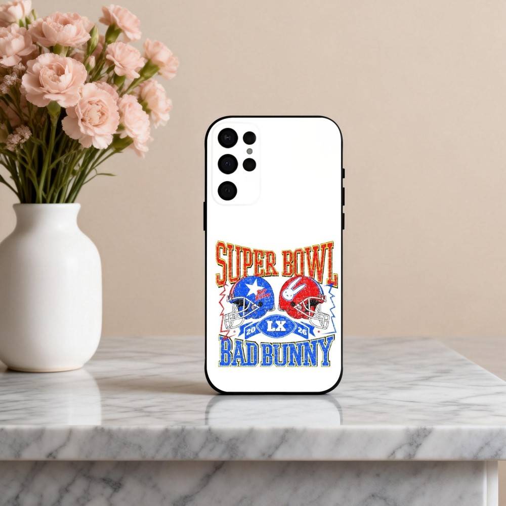 B-bad Bunny Super B-bowl Phone Case For Samsung S25,S24,S21,S22,S23,S30,Ultra,S20,Plus,Others Soft Black Cover