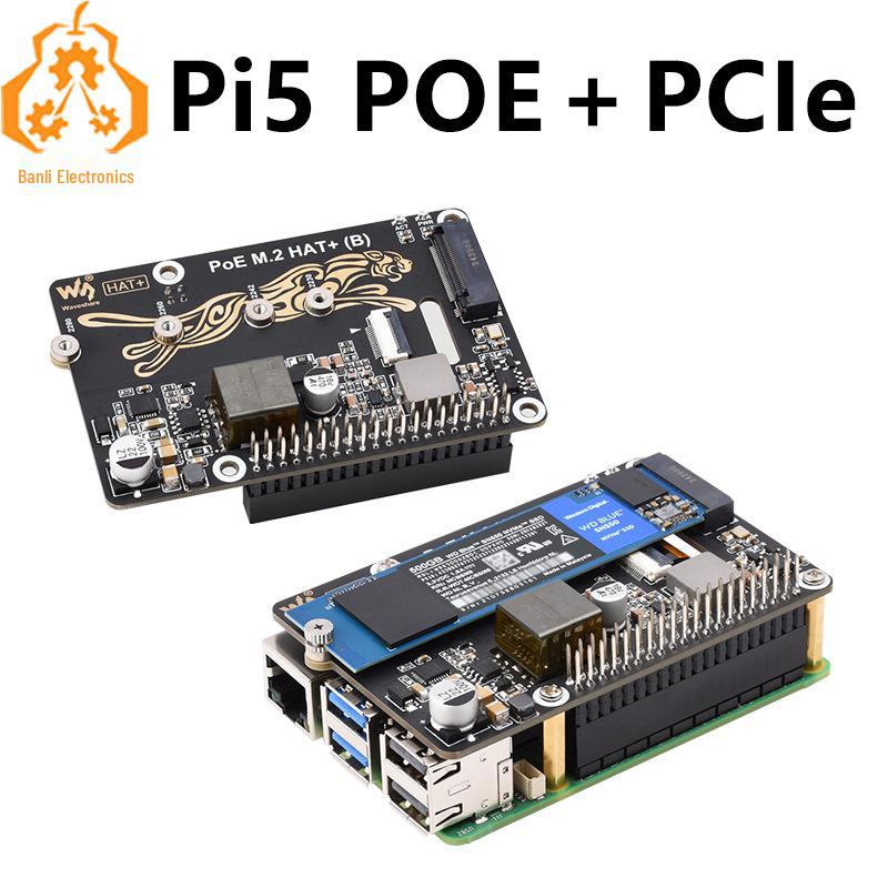 

Адаптер Raspberry Pi 5 PoE з платою розширення SSD PCIe до M.2 NVMe 2280