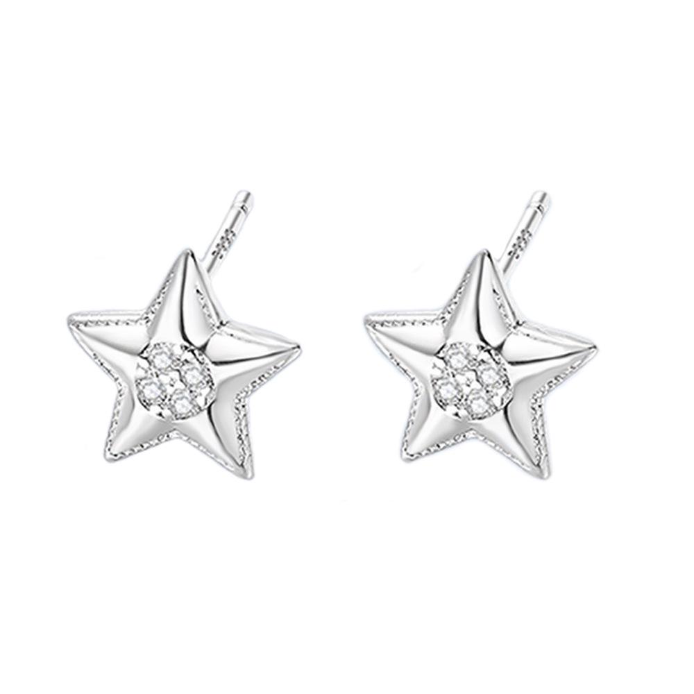 S999 Sterling Silver Star Stud Earrings: Elegant and Versatile Women's Light Luxury Jewelry