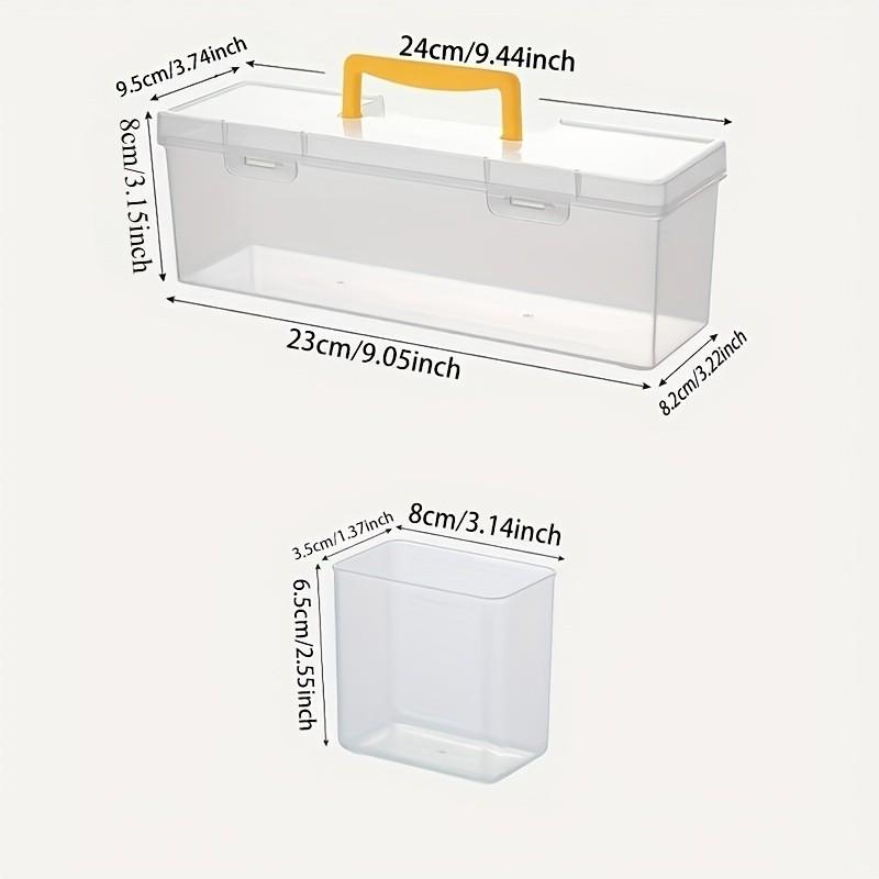 

Tool Parts Storage Box Set Multi-Compartment Tool Organizer,Sorting Box for Screws,Wrenches,Hardware Accessories,and Toys прозрачный
