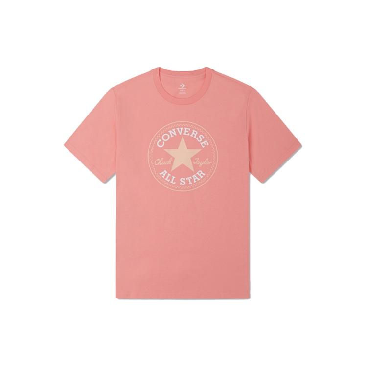 Converse Go-To All Star Patch Standard Fit T-Shirt Asia Sizing Pink Men s 10025459-A12 XS