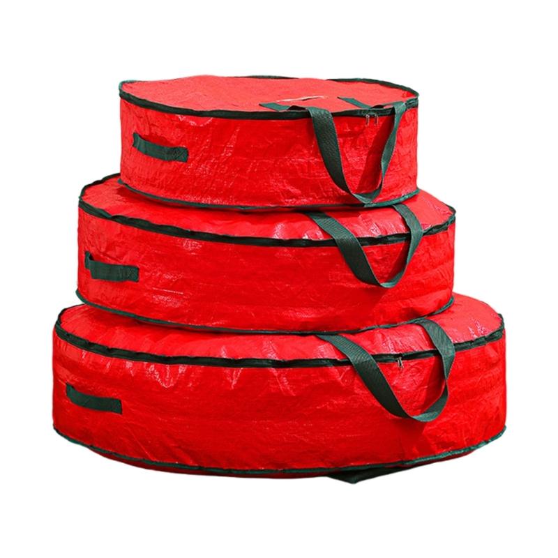 Reusable Christmas Decoration Storage Bag Tear Resistant Fabric With Clear View Panel For Seasonal Accessories