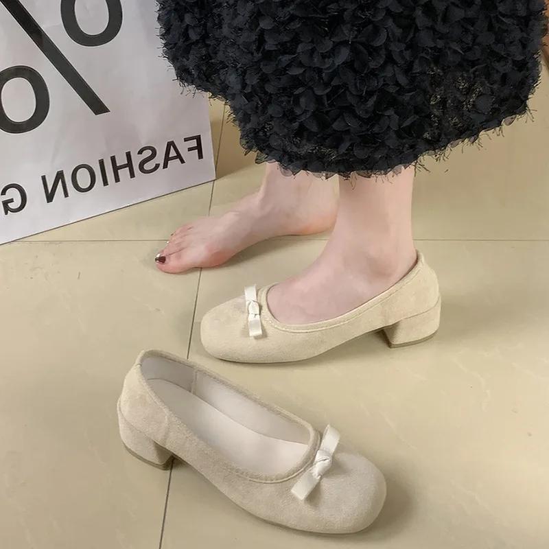 

Модные роскошные кожаные туфли-лодочки с бантом, женские туфли Мэри Джейн, повседневные туфли на мягкой подошве, модные легкие туфли на низком каблуке для женщин 35