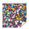 Wallpaper Small Flowers Blue and Turquoise for Living Room and Bedroom 50x1000