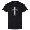 Christian Cross T Shirt Mens Graphic Tee Faith Church Jesus Vintage Design Metal