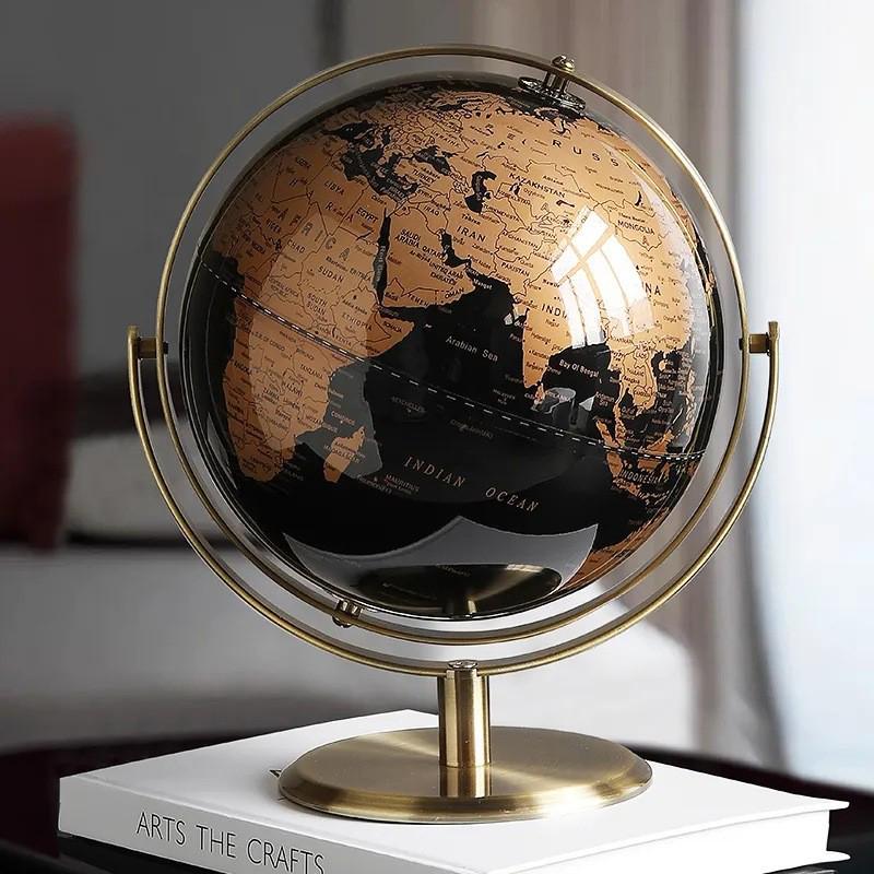 European Globe Desktop Ornament for Office Decor