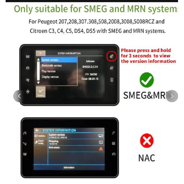 Wireless Carplay Android Auto pour KIT For Cristaux SMEG Picasso C4 C5 DS4 DS3 DS5 308 508 5008 3008 Accessory Multimedia