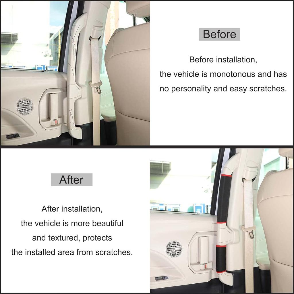 Auto Sicherheits Türgriffabdeckung Passend für Toyot@ Sienna 2021-2023 Auto Innen Türverkleidung Ziehgriff Zierleiste Abdeckung Hülse Schutz Türgriff Armlehnenabdeckung