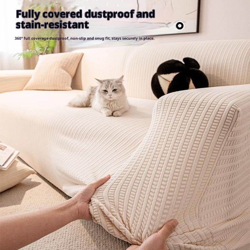 Sofa Cover Elastic For Living Room Home Jacquard Stretch Slipcovers Corner Couch Covers 1/2/3/4 Seater L Shape Free Shopping