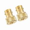 2 Pcs Gold BNC Female To SMA Male Convert Adapter Connector