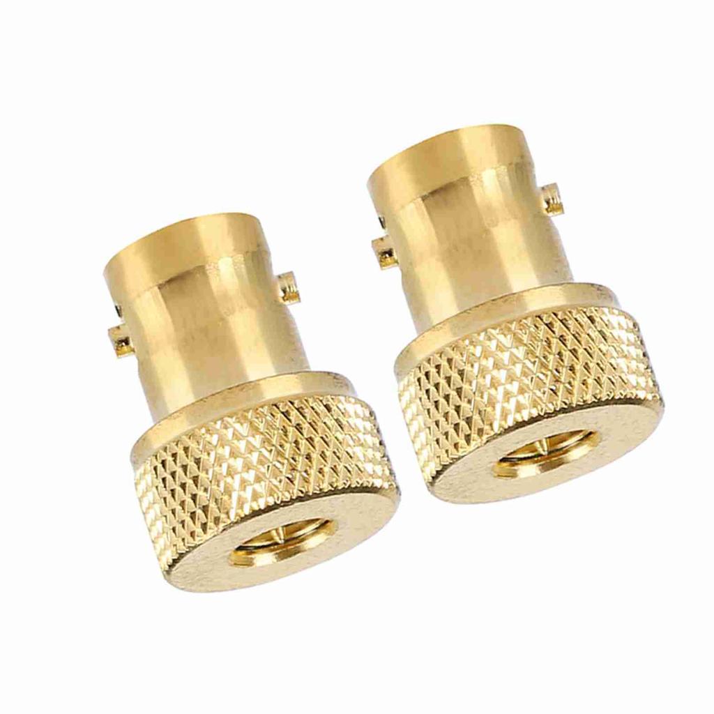 2 Pcs Gold BNC Female To SMA Male Convert Adapter Connector