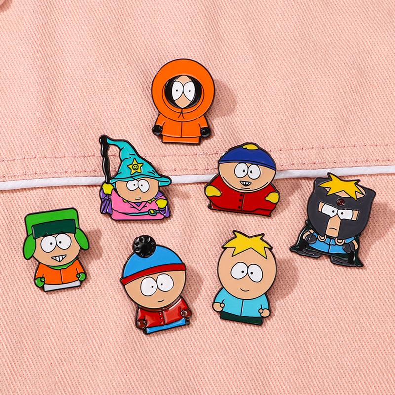 Cartoon Animated Character Enamel Pins Custom Cute Metal Brooches Lapel Badges Cartoon Funny Jewelry Gift for Kids Friends