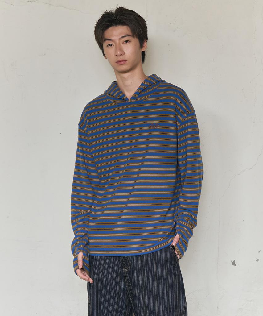NONTYPE Multi Stripe Fleece Hoody (Blue)