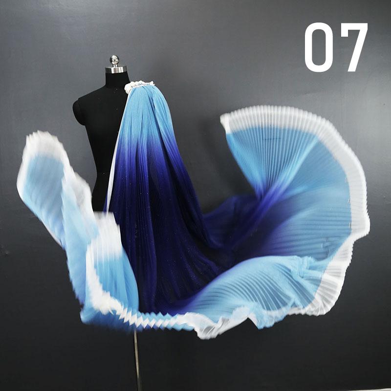 Gradient Plissee Mesh Stoff Akkordeon Plissee Stoff Für DIY Kleid Bühne Kostüm Hanfu Mode Hintergrund Decor Designer Stoff
