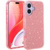 Pink Glitter Bling Case For iPhone 17 Air 16E 16 E 15 Pro Max 14 Plus 13 Mini 12 11 X XS SE 2020 2022 Trendy Sparkle Protective Shockproof Phone Cover