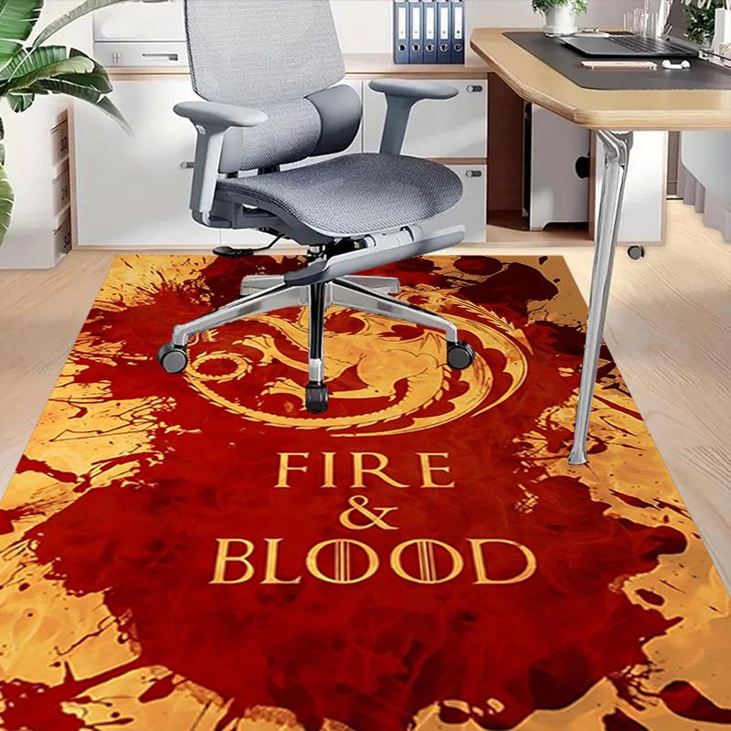 1pc Fire Blood Carpet, Office Rug Outdoor Mat Home Decor Area Carpet Festival