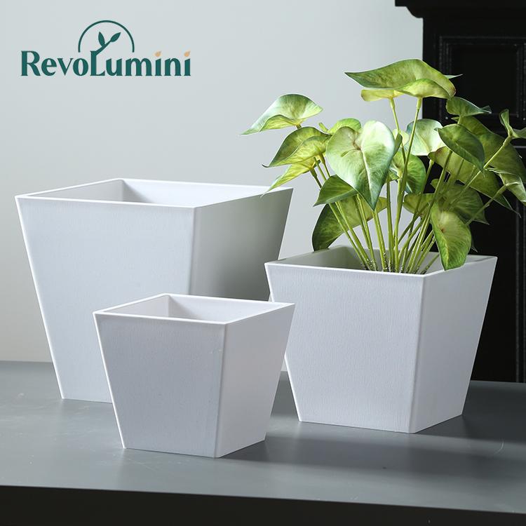 Eco-friendly Square PP Plastic Pots-Durable Lightweight Compact Design Modern Style for Indoor Use