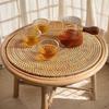 [LANGYU] Rattan Trivet, Heat-Resistant, Natural Rattan, 25cm, 30cm, 35cm, Stylish, Round, Washable, Handmade, Heat-Resistant, Hand-Woven,