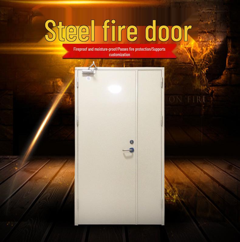 Steel Insulated Safety Fire Door for Escape Routes, Class A and B Certified