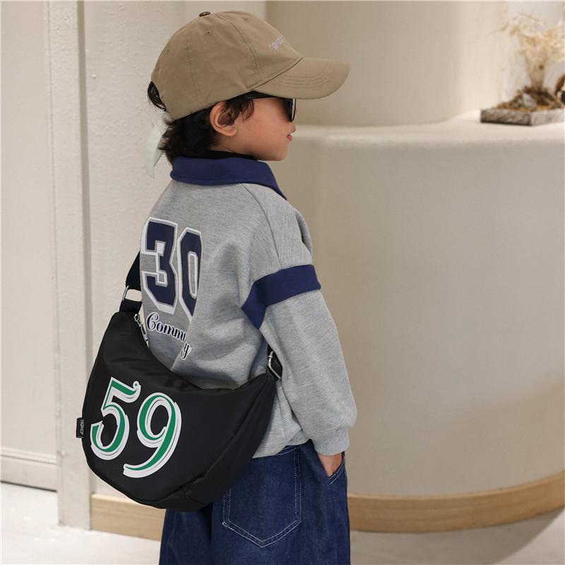 Stylish Korean Children's Crossbody Bag Trendy Canvas Shoulder Bag For Kids