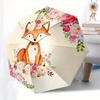 1pc Floral Fox Themed High-quality Umbrella,Automatic Opening and Closing Umbrella,Multi-functional Umbrella G0811289