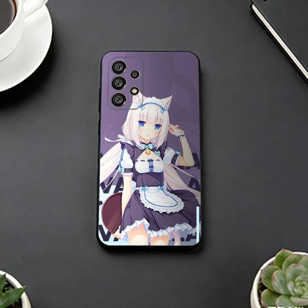 

N-Nekopara G-Game Phone Case Black Silicone Soft For Samsung S25,S24,S21,S22,S23,S30,Ultra,S20,Plus,Fe,Lite Samsung S23plus5G